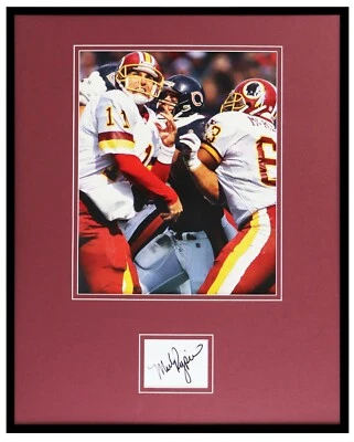 Exhibición de fotos firmada por Mark Rypien enmarcada 16x20 Washington vs Chicago Foto 1 de 2