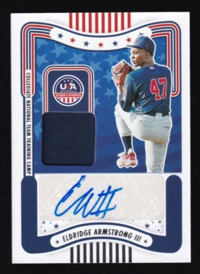 2024 Panini Stars & Stripes ELDRIDGE ARMSTRONG III 🔥 Jersey Patch Auto - Image 1 of 2
