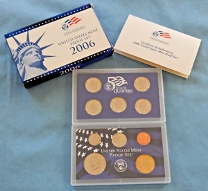 2006-S United States Mint 10-Coin Proof Set with COA & Box - Picture 1 of 7
