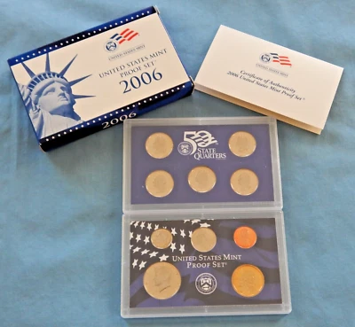 2006-S United States Mint 10-Coin Proof Set with COA & Box - Image 1 of 4