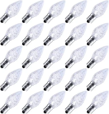 25 Pack C7 Led Replacement Light Bulbs Shatterproof Dimmable For E12 Base Socket - Image 1 of 4