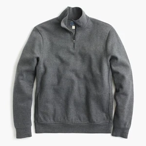 J.Crew French Rib Half-Zip Pullover Sweatshirt | M | Pewter | 98 $ - Bild 1 von 3
