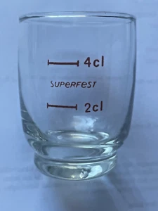 6 original DDR Schnapsgläser Schwepnitz Superfest Glas - Ceverit 4 cl OVP - Bild 1 von 3