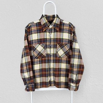 Vintage JC Penney Flannel Shirt MW 100% Cotton Plaid Mens Medium - Image 1 of 4
