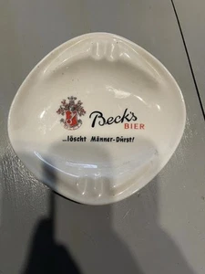 Vintage Beck Bier Bier Milchglas Teller - Bild 1 von 3