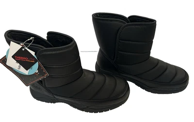 Новый с Ярлыками сумки с короткими ручками женщин стороне застежки черный зимний водонепроницаемый термолит снег ботинки 8 М - Изображение 1 из 4