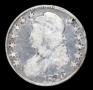 Medio dólar busto tapado 1826 plata dama libertad Estados Unidos sin clasificar - Imagen 1 de 17