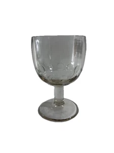 Goleta copa grande vintage de vidrio transparente con huella digital de vidrio de 6" - Imagen 1 de 15