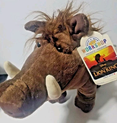 Build A Bear Disney Lion King Pumbaa Plush Stuffed Animal Toy B.A.B Warthog Tag - Image 1 of 4