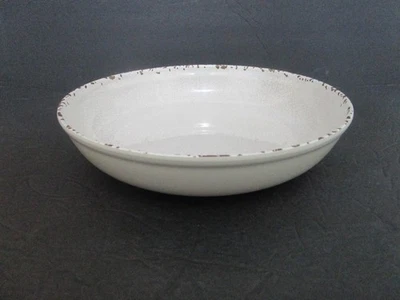 3 Tommy Bahama Melamine Bowls Pasta Cereal Soup 9" Rustic Rustic Ivory Crackle - Image 1 of 4