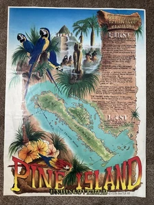 Rare Vintage Florida Pine Island Travel Poster 1993 Kern Baxter 24” X 17.5” - Bild 1 von 7