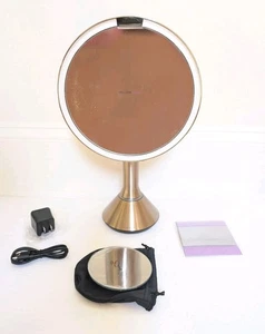 Simplehuman 8" Sensor Makeup Mirror with 10x Detail Attachment Rose Gold - Picture 1 of 6
