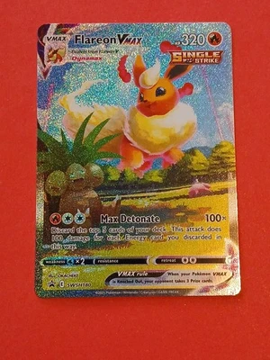 Pokemon Sword & Shield Flareon Vmax Promo Card SWSH 180 Collection Box - Image 1 of 4