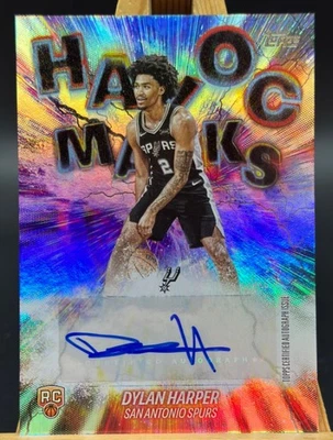 Dylan Harper 2025-26 Topps Flagship Havoc Marks Auto Rainbow Foil RC #HM-DH - Image 1 of 2