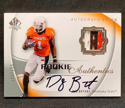 2010 Upper Deck SP Authentic DEZ BRYANT Dallas Cowboys Rookie Patch Auto SP /299 - Image 1 of 2