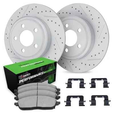 For Lexus SC430 02-10 Drilled & Slotted Rear Brake Kit w Performance Sport Pads Foto 1 de 2