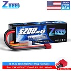 Zeee 3S Lipo Battery 5200mAh 11.1V 80C T Plug Hardcase for RC Car Truck Boat