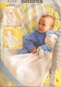 Butterick 3231 Sewing Pattern Baby Blankets uncut - Picture 1 of 1
