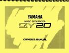 Yamaha QY20 Music Sequencer Rhythm Machine OWNER'S MANUAL