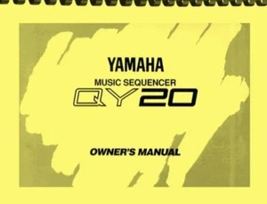 Yamaha QY20 Music Sequencer Rhythm Machine OWNER'S MANUAL - Picture 1 of 5