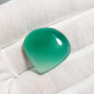 RARE Australian Gem-Grade Green Gel CHRYSOPRASE Teardrop Cabochon; 27.650 (ct) - Bild 1 von 14