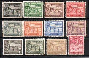 TURKS & CAICOS ISLANDS   1938  SG194 - SG203a (short set)  Mint hinged - Picture 1 of 1