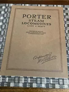 Porter Steam Locomotives - Light & Heavy: A Original 13th Edition Steam Catalog - Foto 1 di 24