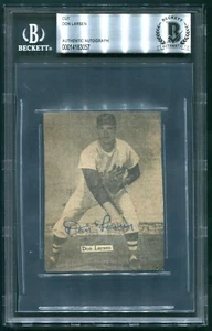 DON LARSEN SIGNED VINTAGE PHOTO AUTO 1954 BALTIMORE ORIOLES YANKEES SLABBED BAS - Picture 1 of 2
