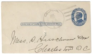 US Scott UX22 GOURDIN SC Unincorporated Town Williamsburg County Dead PO 1910 - Picture 1 of 2