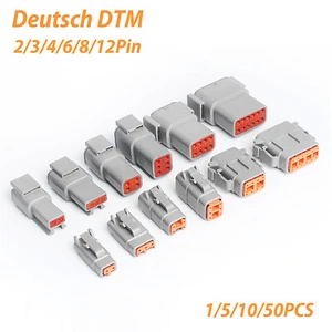 Deutsch DTM 2/3/4/6/8/12Pin Waterproof Electrical Wire Connector Male/Female Kit - Picture 1 of 22