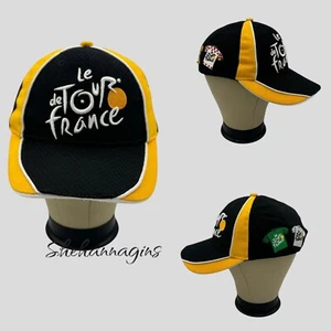 Sombrero Le Tour De France Negro Amarillo Correa Ajustable Talla Única Peso Ligero Aireado - Imagen 1 de 12