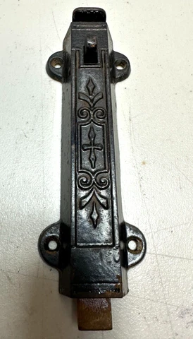 VINTAGE DEADBOLT SLIDE DOOR LOCK APPROX. 7 INCHES Cover