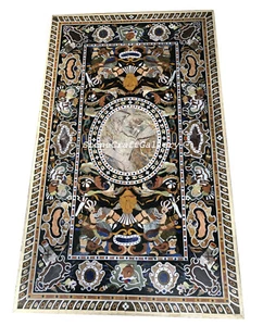 54" x 28" Marble Table Top inlay Pietra Dura handmade Art - Picture 1 of 4