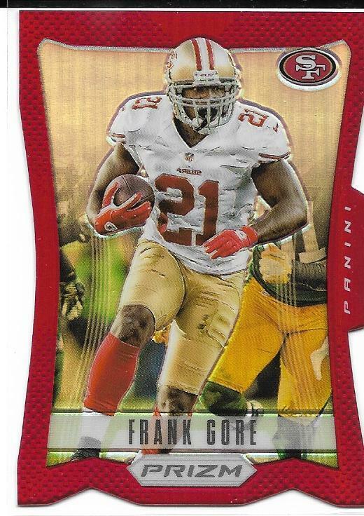 2012 PANINI PRIZM FRANK GORE RED DIE CUT PRIZM PARALLEL.......RARE