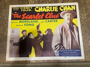 Charlie Chan in The Scarlet Clue Lobby Card 11" x 14" Toler Moreland Fong 1945 - Picture 1 of 2