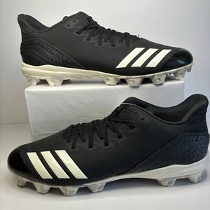 Adidas Baseball Cleats ICON 4 - Size 14 Black and White w/ Camo Bottoms CG5258 - Picture 1 of 11