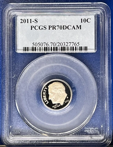 2011 S 10C Roosevelt Dime Proof PCGS PR70DCAM Cover