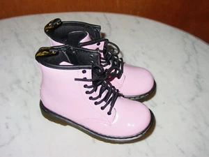 Girls Pink Dr. Martens 1460T Patent Leather Boots! Size 10C NEW! - Picture 1 of 13