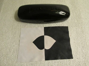 LULU GUINNESS EYEGLASSES SUNGLASSES CASE + CLEANING CLOTH HARD CLAMSHELL STORAGE - Picture 1 of 4