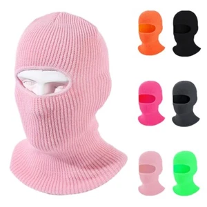 Knitted Balaclava Ski Mask Winter Thermal Face Cover Neck Warmer Beanie Headwear - Picture 1 of 30