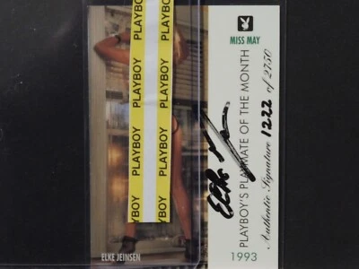 Tarjeta autografiada de Playboy: #120 ELKE JEINSEN Miss May #1222 de 2750 1995 Foto 1 de 4
