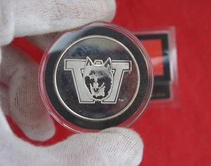 Washington Huskies 1991 College Football Champs Round Coin 1oz .999 Fine Silver - Picture 1 of 2