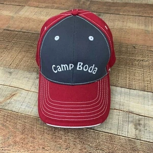 Camp Boda Baseball Hat Cap Red Gray Adjustable Sportsman - Picture 1 of 6