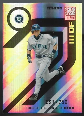 Ichiro Suzuki 2005 Donruss Elite Turn of the Century 591/750 Card# 126 - Image 1 of 4