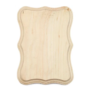 Group of 4 Unfinished Wood Beveled Edge 7" x 5-1/4" Shield Plaques - Picture 1 of 5