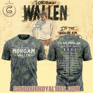 Camiseta Morgan Wallen X Houston Texan Tour 2025 camuflada 3D - Imagen 1 de 3