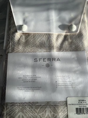 Sferra Piastrelle Continental European Sham натуральный - Изображение 1 из 4