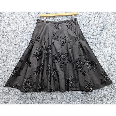 Винтажная бархатная официальная юбка миди Dressbarn Burnout размер 10 Whimsigoth Fairy Grunge - Изображение 1 из 4