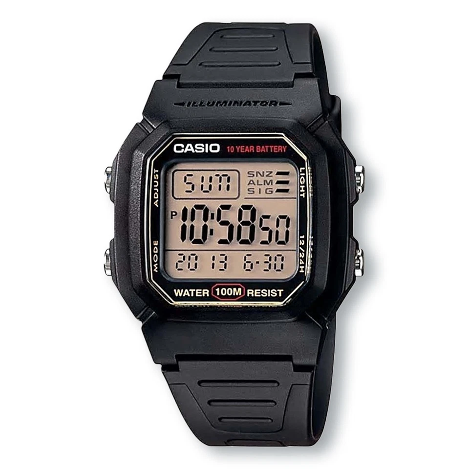 Reloj digital estándar CASIO W800HG-9AV, LCD dorado Foto 1 de 1