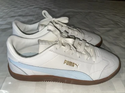 Tenis de moda PUMA Club 5V5 para mujer talla 8,5 blanco azul claro Foto 1 de 4